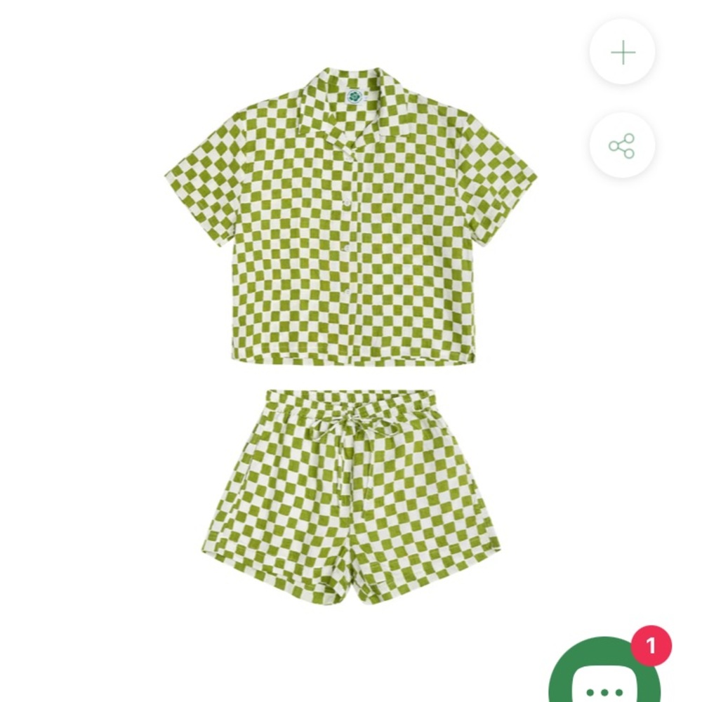 Holiday by Emma Mulholland Yellow and White Checkered Set